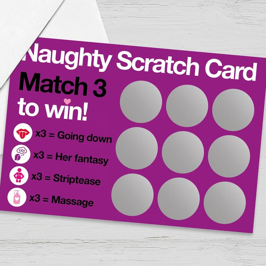 Valentines Special: Naughty Day Scratch card